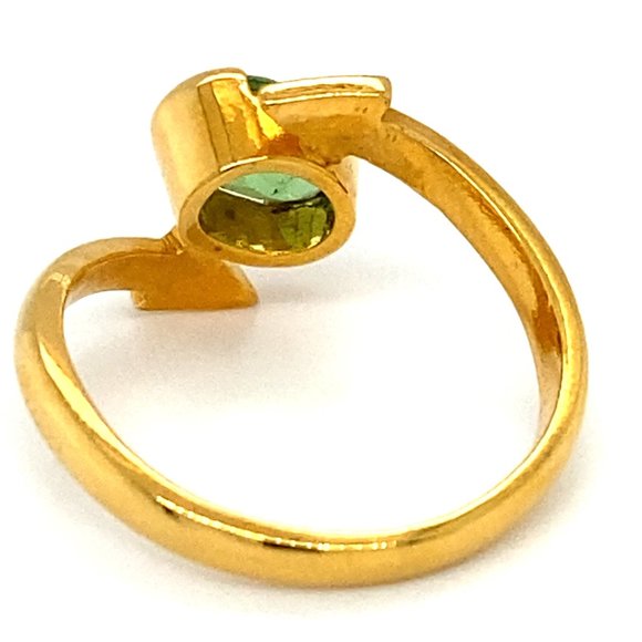 Tsavorite Garnet 1.25ct Solid 22K Gold Ring - Picture 4 of 6